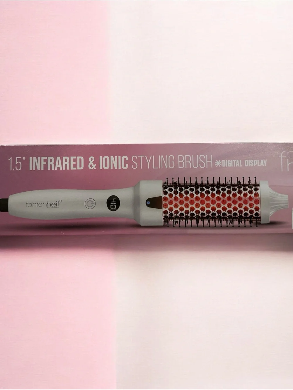 Fahrenheit Infrared & Ionic Styling Brush — Pink and White